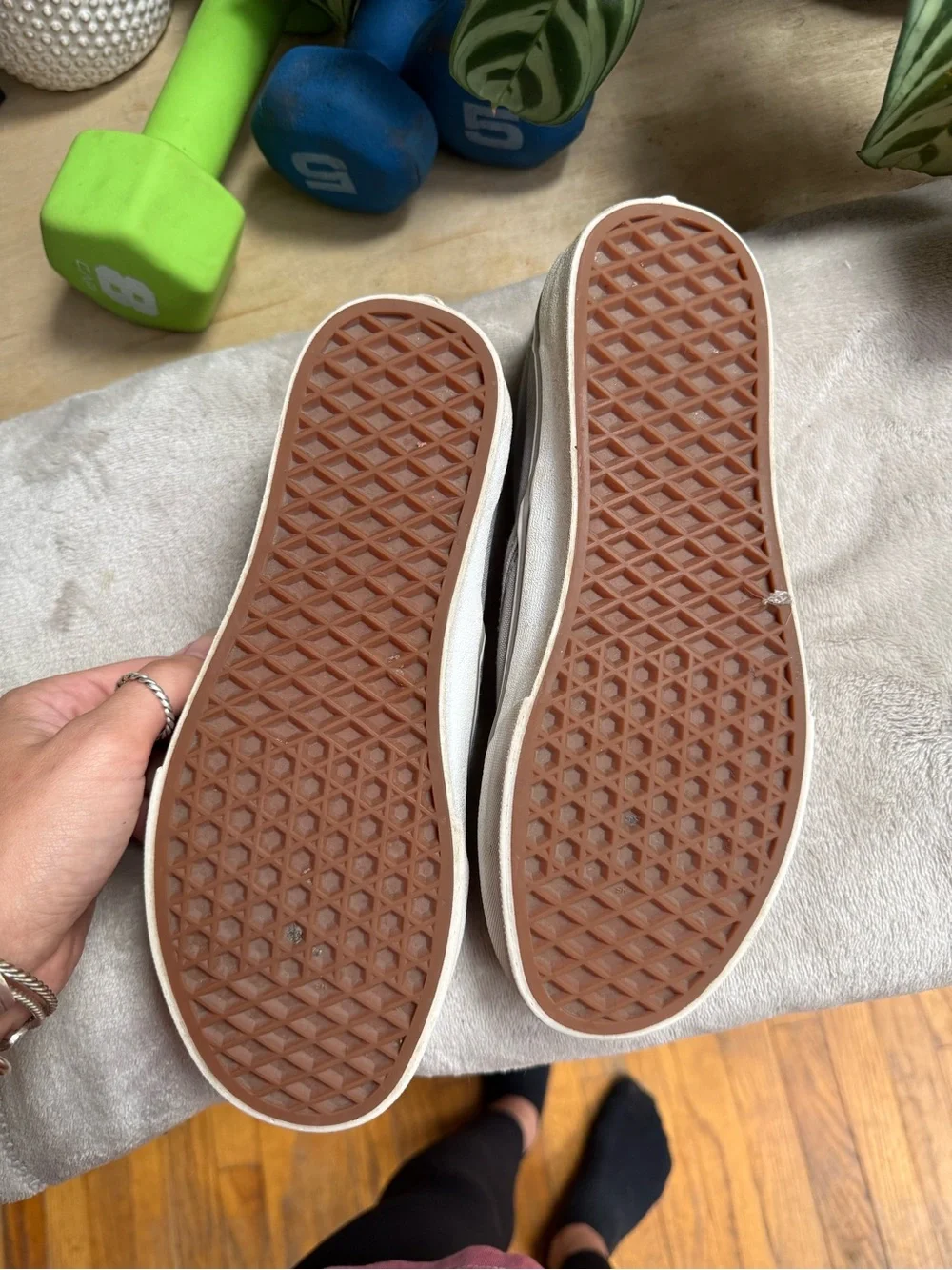Vans Gray Classic Slip-On Canvas Shoes